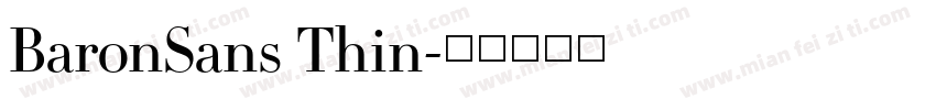 BaronSans Thin字体转换